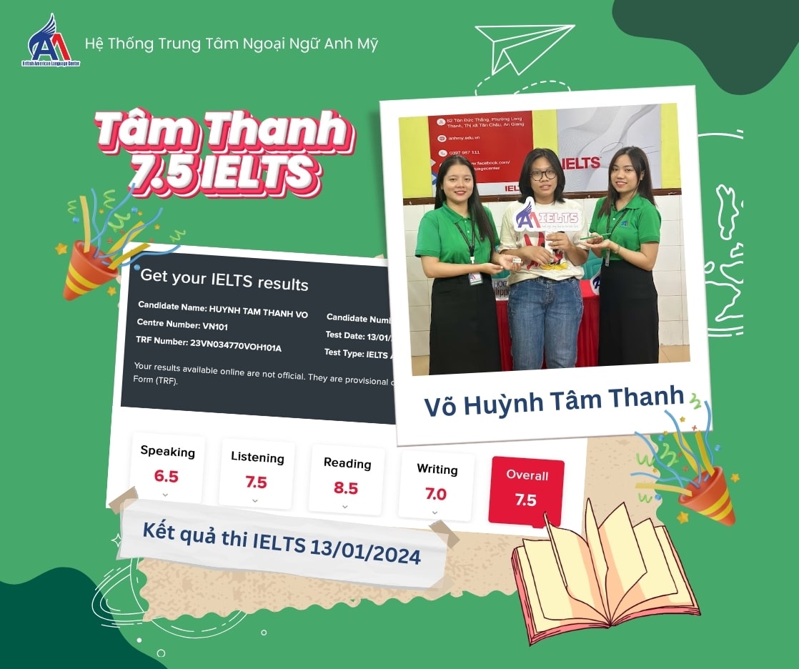 Võ Huỳnh Tâm Thanh - Học viên Anh Mỹ đạt IELTS 7.5