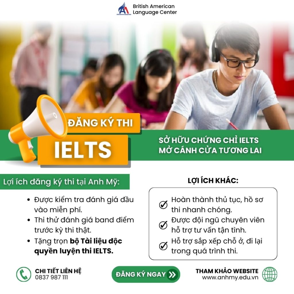Lợi ích khi đăng ký thi IELTS tại Anh Mỹ
