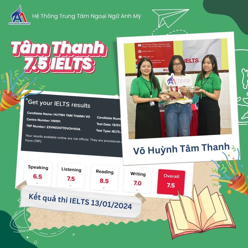 Võ Huỳnh Tâm Thanh - Học viên đạt band IELTS 7.5