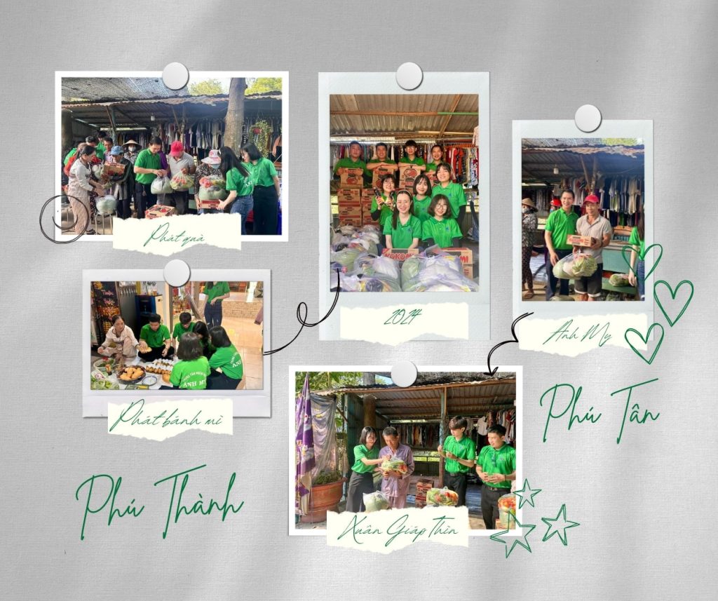 Hình 5: Hoạt động thiện nguyện tại xã Phú Thành, huyện Phú Tân