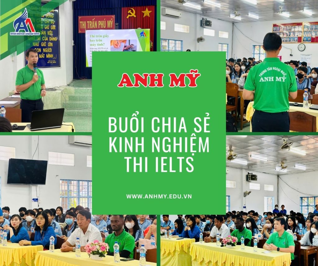 Hình 1: Buổi chia sẻ kinh nghiệm thi IELTS tại Phú Tân