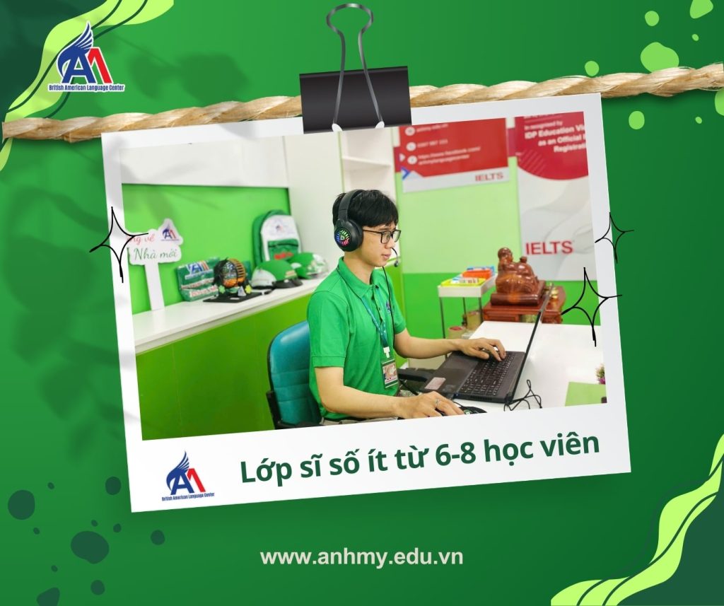 Hình 2: Lớp sĩ số ít từ 6 đến 8 học viên