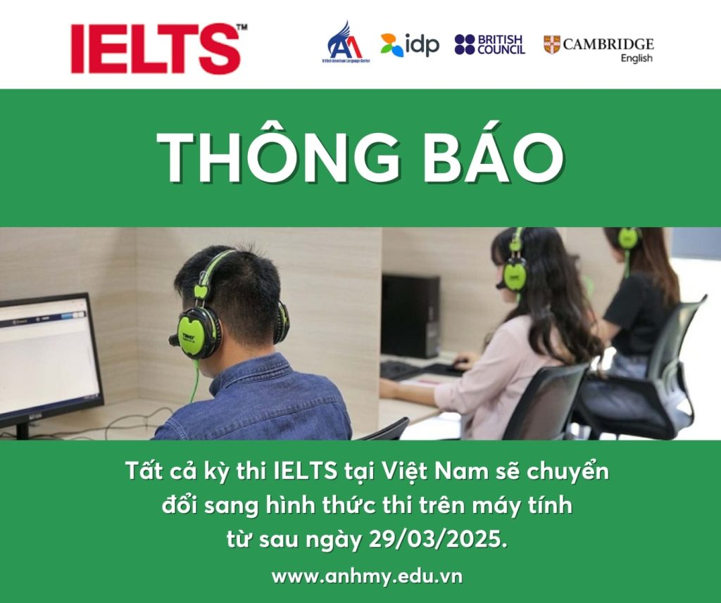 Hình 1: Từ ngày 29/03/2025, kỳ thi IELTS sẽ diễn ra hoàn toàn trên máy tính