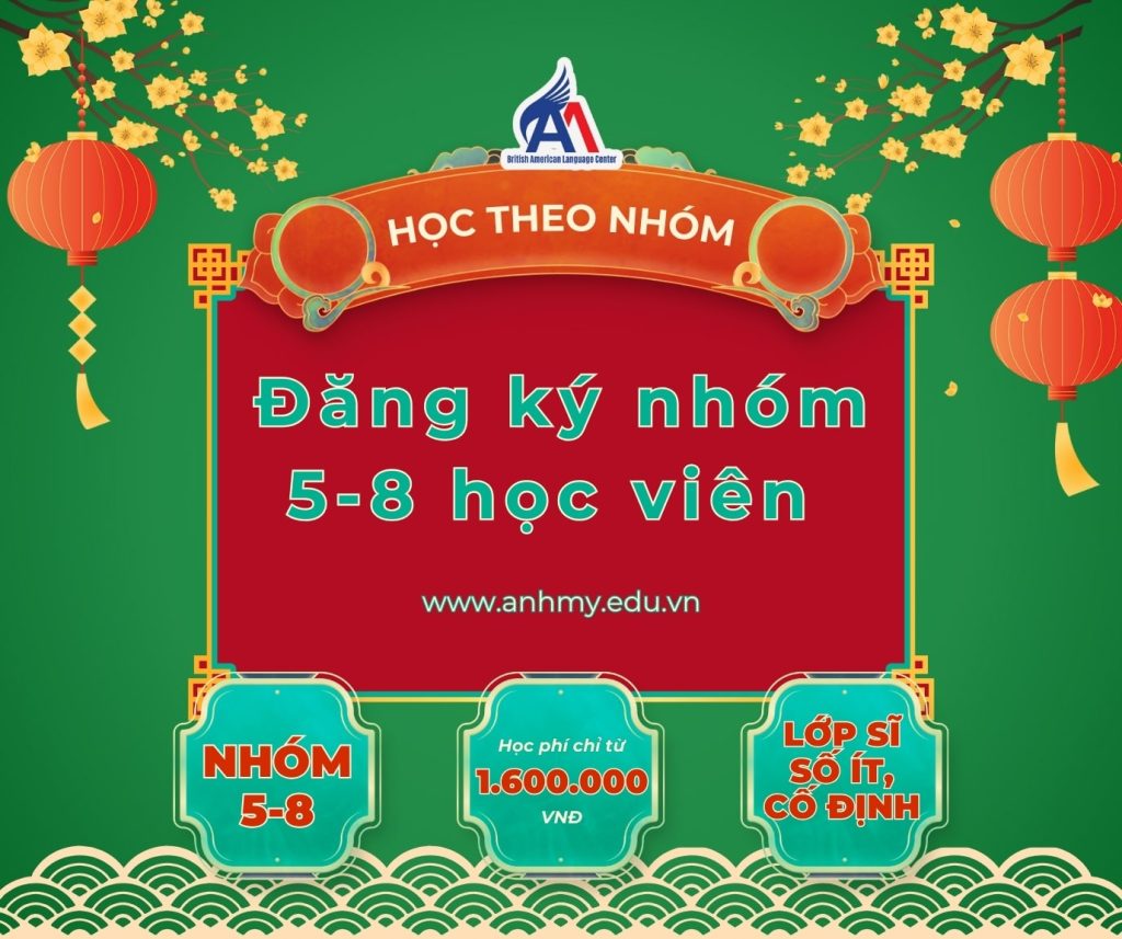 Hình 2: Đăng ký học theo nhóm từ 5-8 học viên được giảm ngay 10% học phí