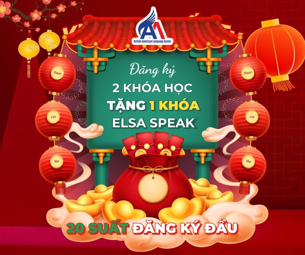 Hình 3: Đăng ký 2 khóa học được tặng 1 khóa bổ trợ Elsa Speak