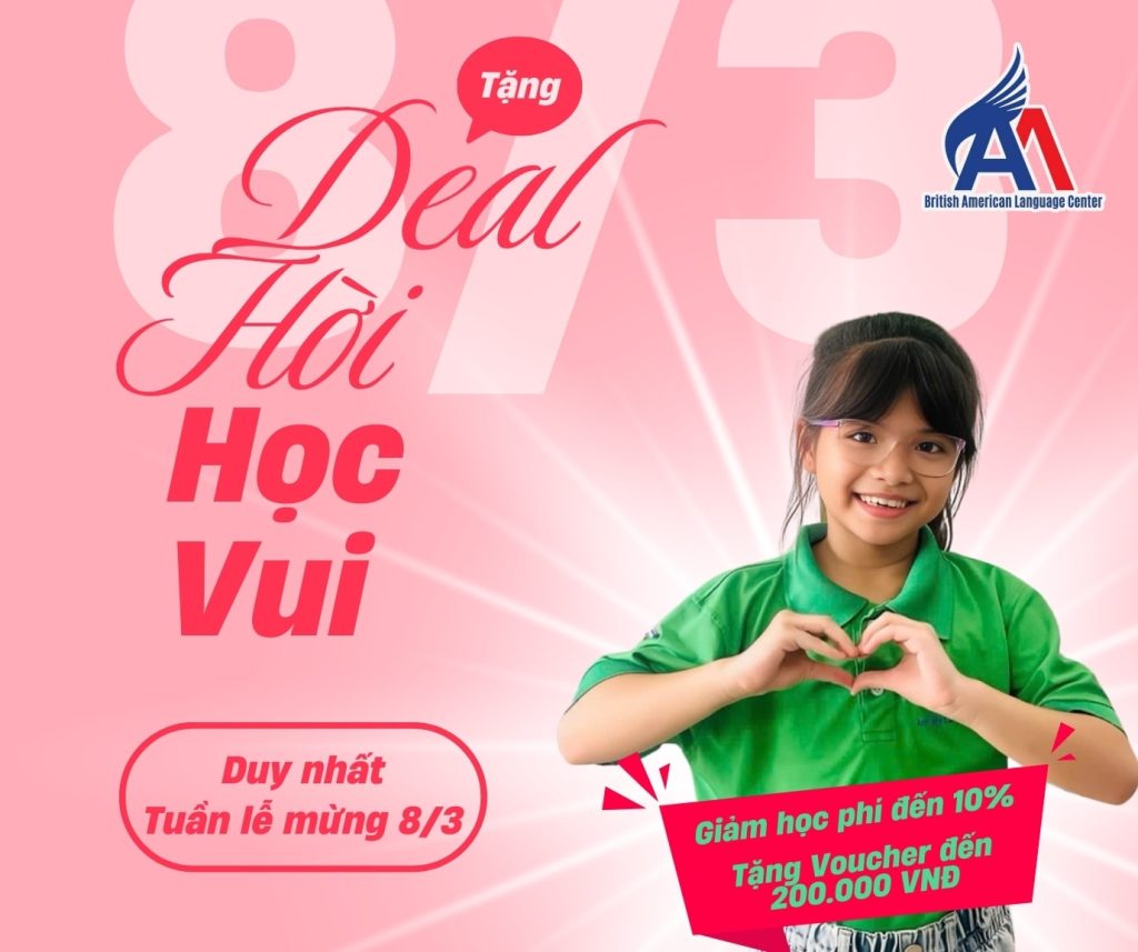 Hình 1: Ưu đãi học phí chào mừng Quốc tế Phụ nữ 8/3