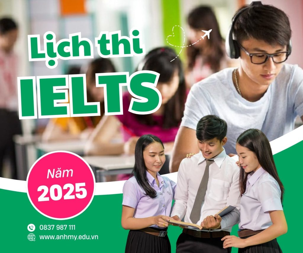Hình 1: Lịch thi IELTS từ tháng 6 đến tháng 12 năm 2025