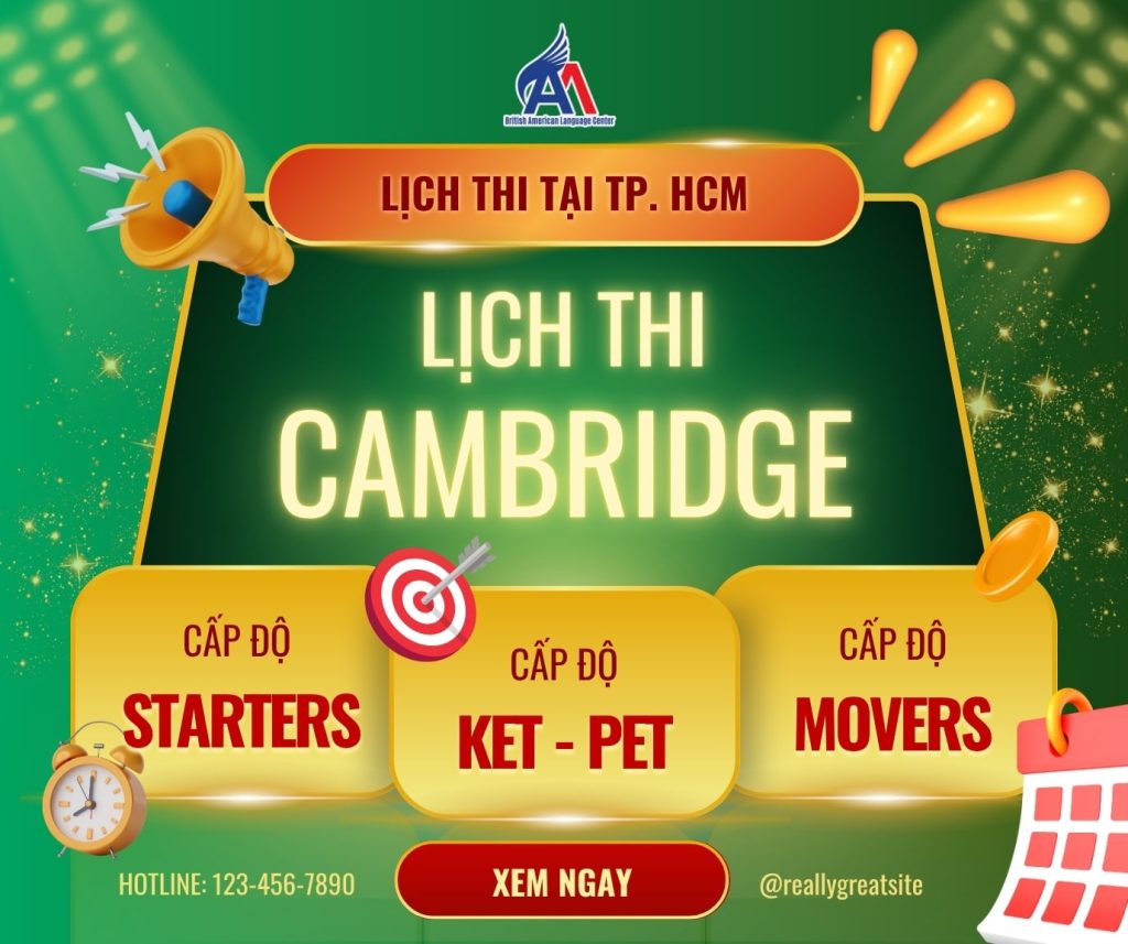 Hình 1: Cập nhật lịch thi Cambridge tại TP. HCM năm 2025