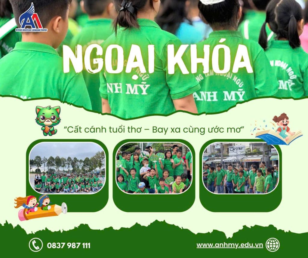 Hình 1: Ngoại khóa chào mừng Quốc tế Thiếu nhi tại Hệ Thống Trung Tâm Ngoại Ngữ Anh Mỹ