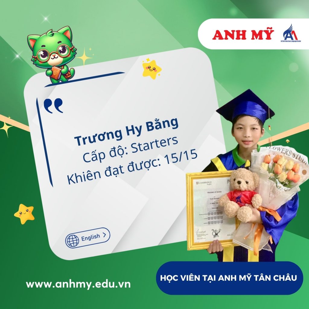 Hình 11: Học viên Trương Hy Bằng đạt 15/15 khiên (Starters)
