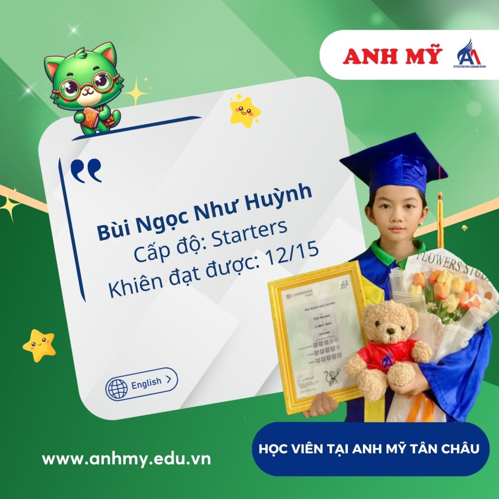 Hình 14: Học viên Bùi Ngọc Như Huỳnh đạt 12/15 khiên (Starters)