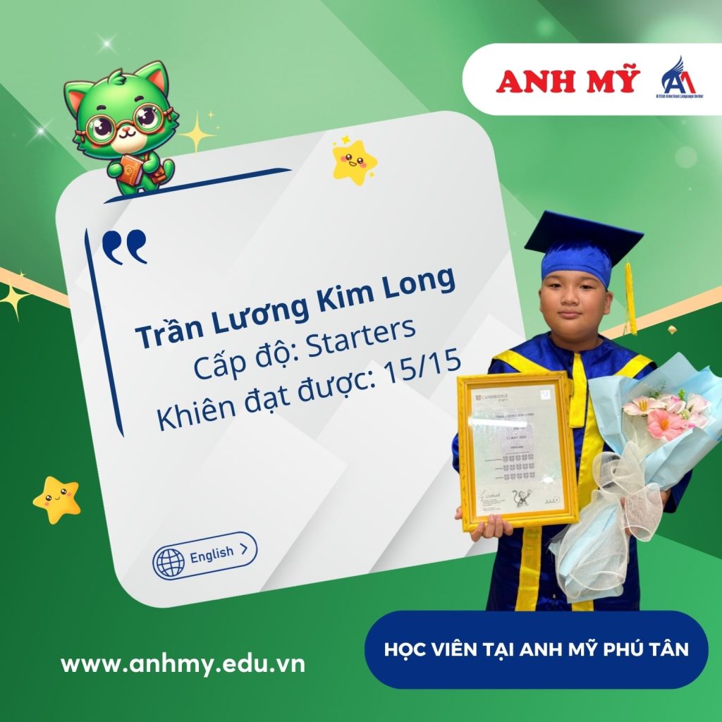 Hình 15: Học viên Trần Lương Kim Long đạt 15/15 khiên (Starters)