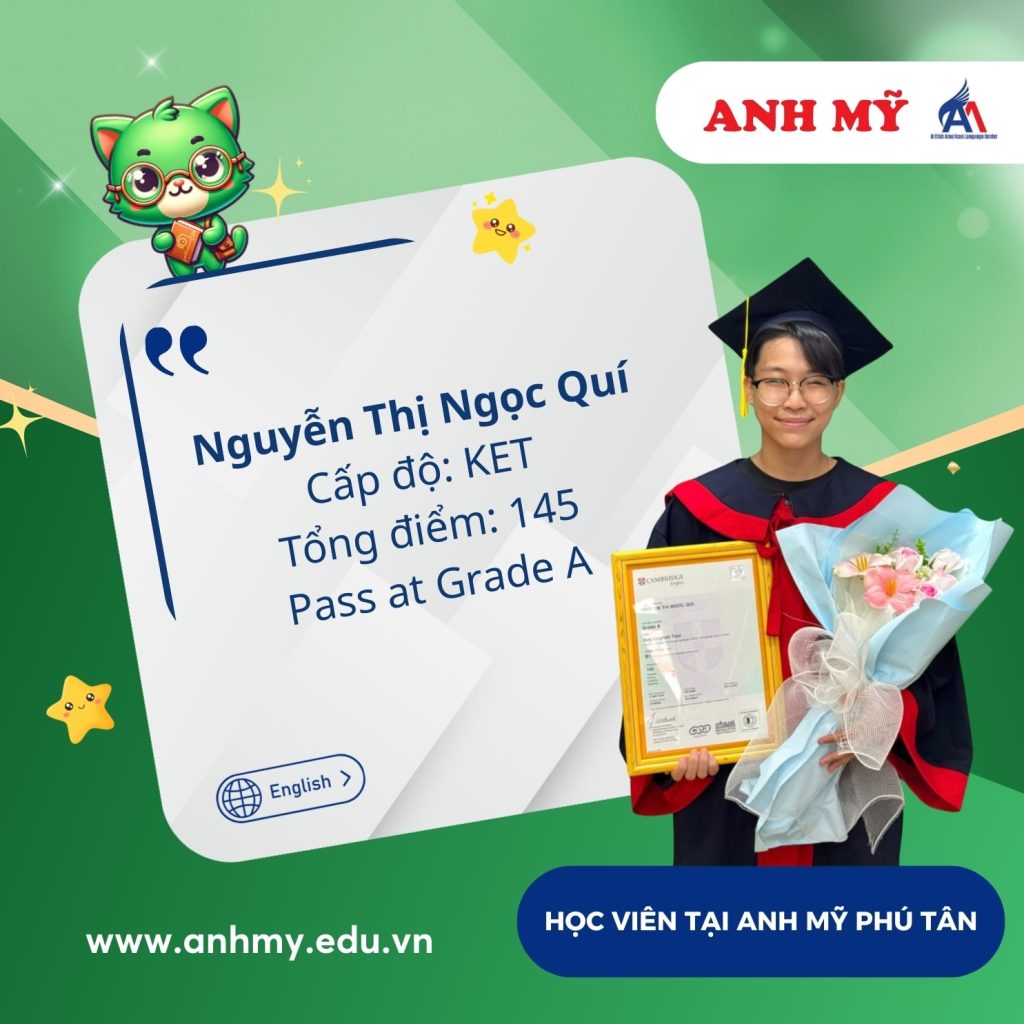 Hình 25: Học viên Nguyễn Thị Ngọc Quí đạt 145 điểm (KET)