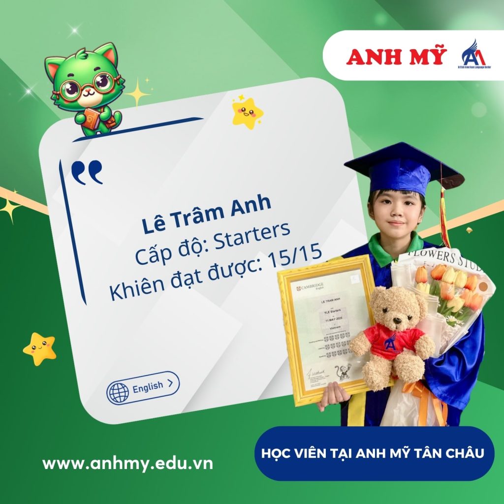 Hình 6: Học viên Lê Trâm Anh đạt 15/15 khiên (Starters)