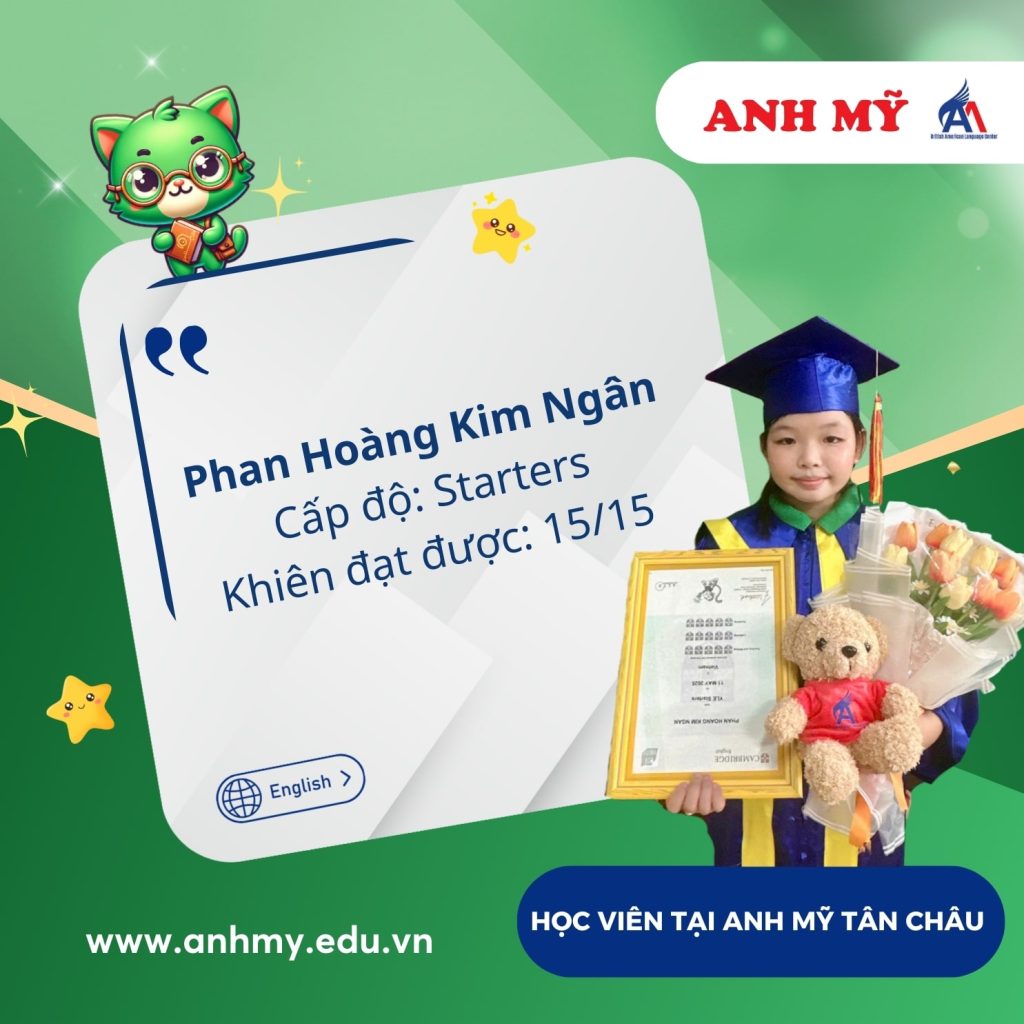 Hình 8: Học viên Phan Hoàng Kim Ngân đạt 15/15 khiên (Starters)