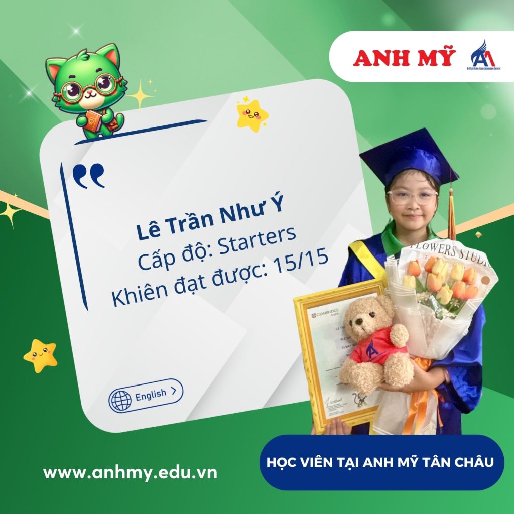 Hình 10: Học viên Lê Trần Như Ý đạt 15/15 khiên (Starters)