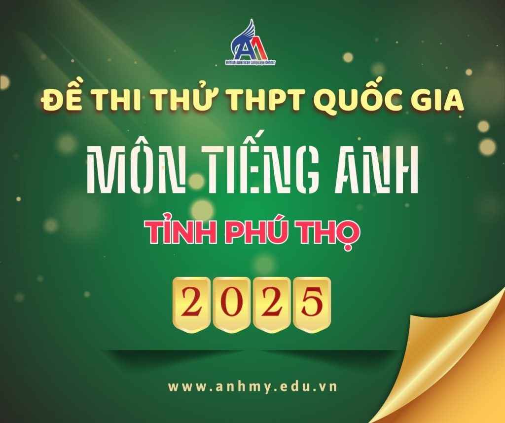 Đề thi thử THPT Quốc gia tỉnh Phú Thọ