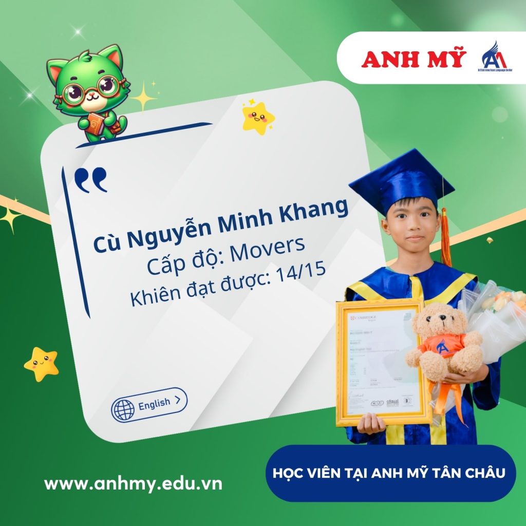 Hình 23: Chúc mừng bạn Cù Nguyễn Minh Khang đạt 14/15 khiên