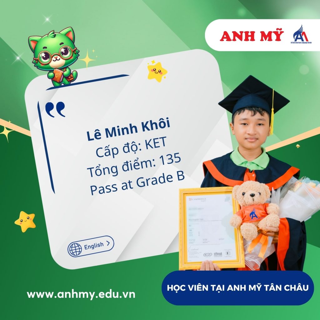 Hình 28: Chúc mừng bạn Lê Minh Khôi đạt 135 điểm