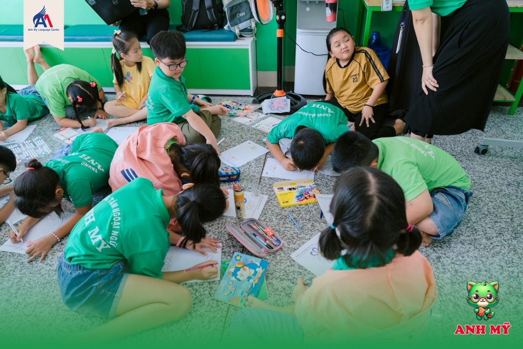 Hình 6: Trang trí thiệp chúc với những bông hoa nhiều màu sắc