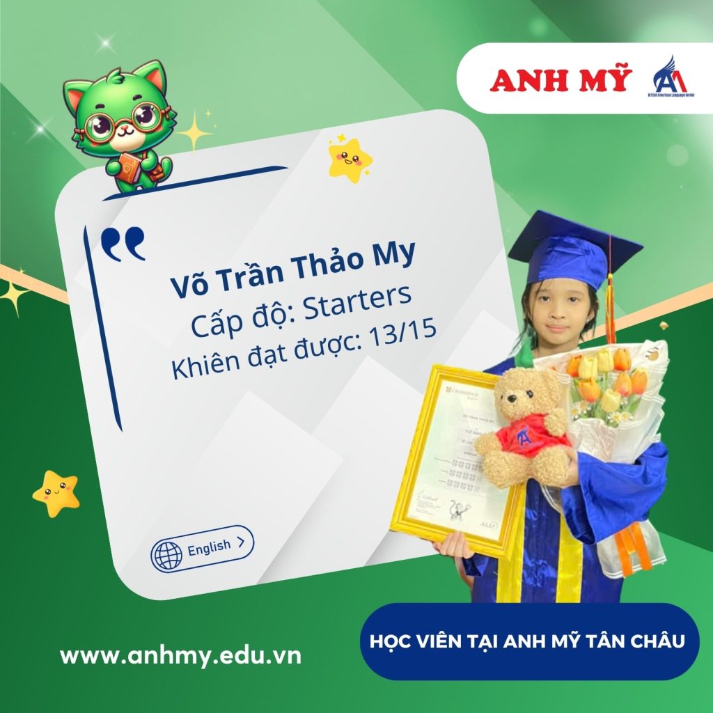 Hình 14: Chúc mừng bạn Võ Trần Thảo My đạt 13/15 khiên