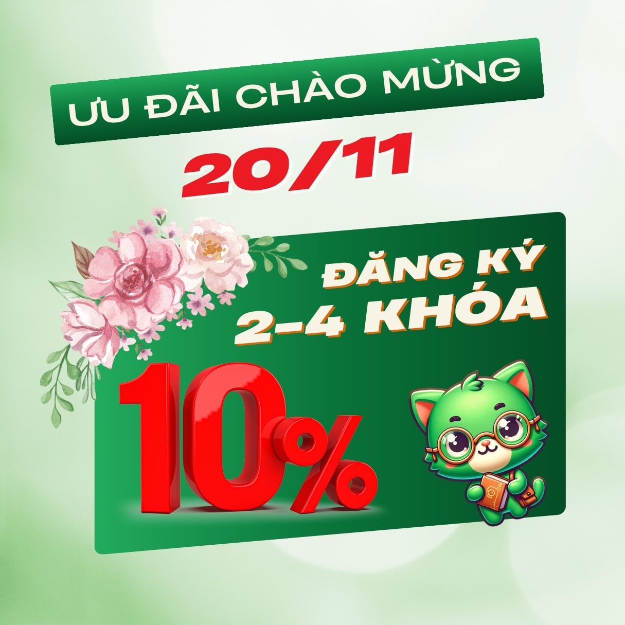 Ưu đãi học tiếng Anh mừng 20-11