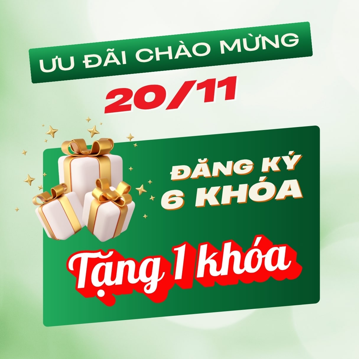 Đăng ký 6 khóa học tiếng Anh - Tặng 1 khóa