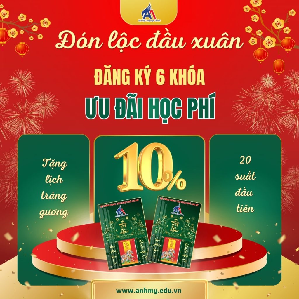 Hình 3: Đăng ký 6 khóa học - Ưu đãi học phí lên đến 10% và tặng lịch tráng gương (chỉ 20 suất đầu tiên)