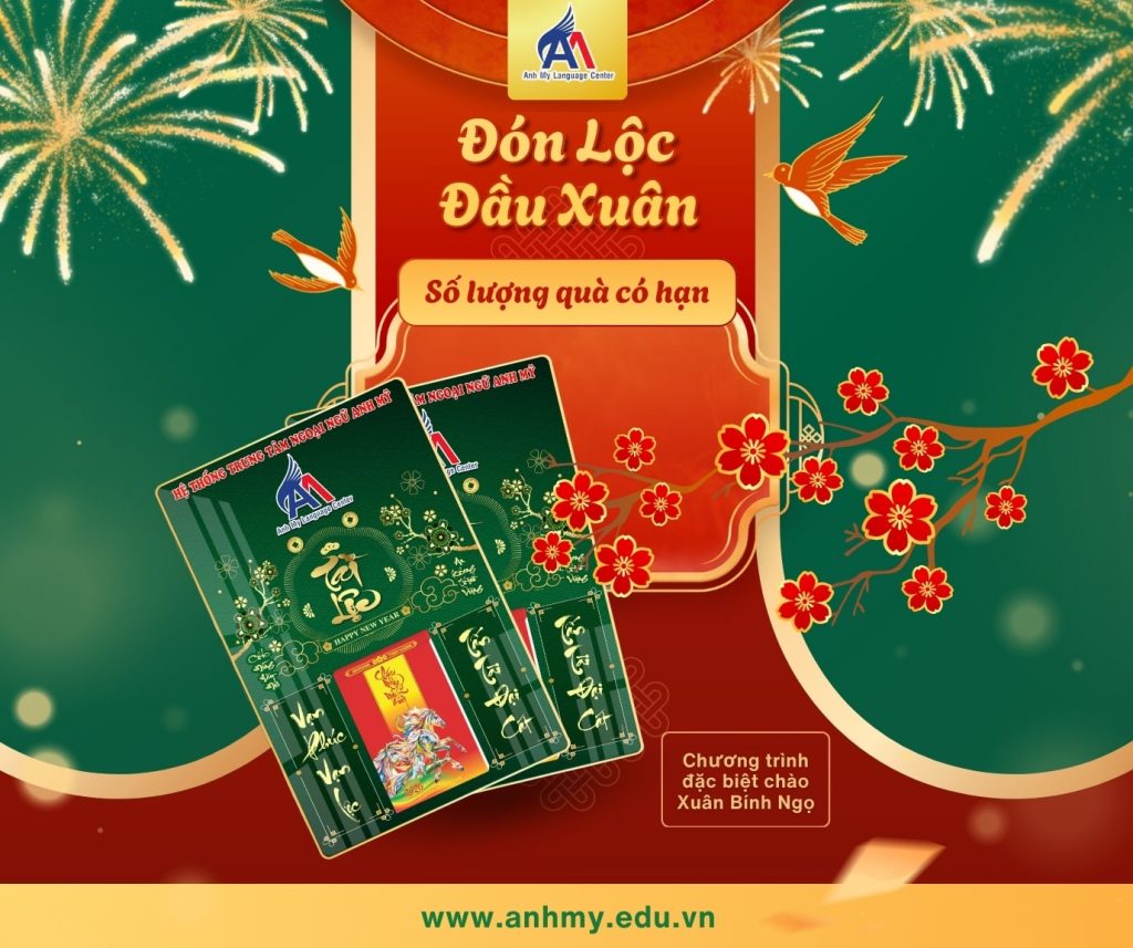 Hình 1: Ưu đãi chào Xuân Bính Ngọ khi đăng ký từ 2 khóa học tại Anh Mỹ