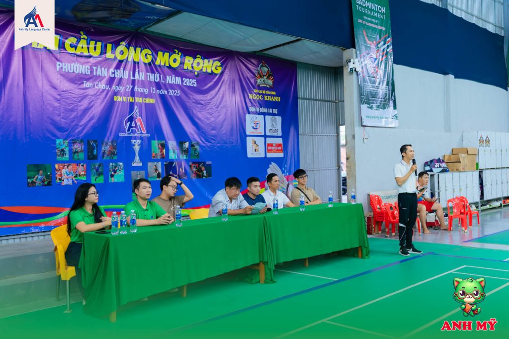 Hình 2: Anh Mỹ - Nhà tài trợ chính giải cầu lông mở rộng phường Tân Châu lần thứ I năm 2025