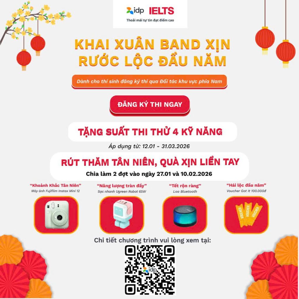 Chương trình ưu đãi đặc biệt đến từ IELTS IDP