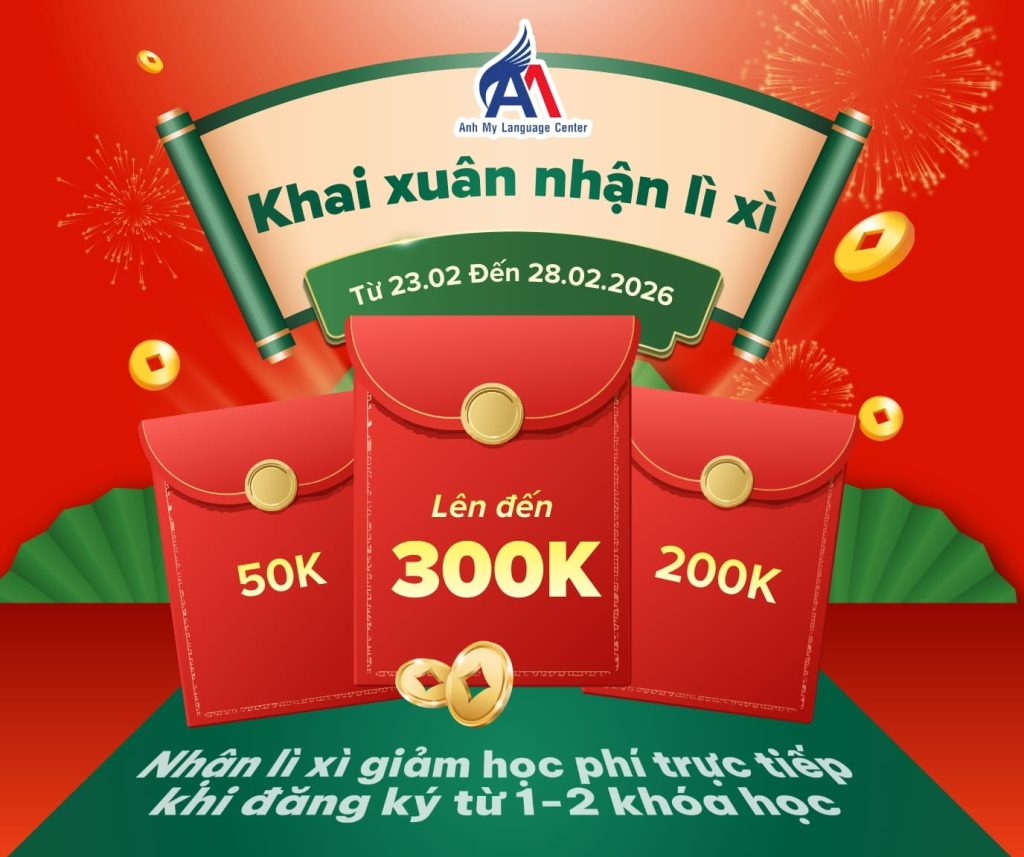 Hình 1: Khai xuân nhận lì xì cùng Anh Mỹ