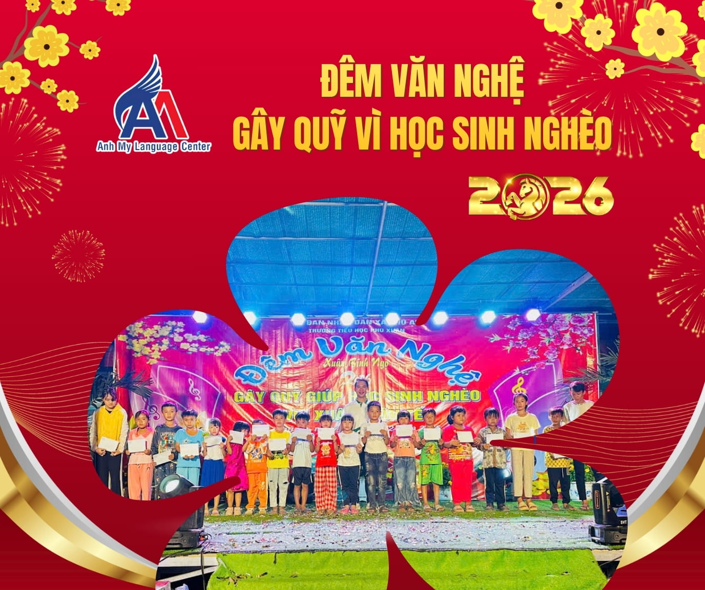Hình 1: Đêm văn nghệ gây quỹ vì học sinh nghèo