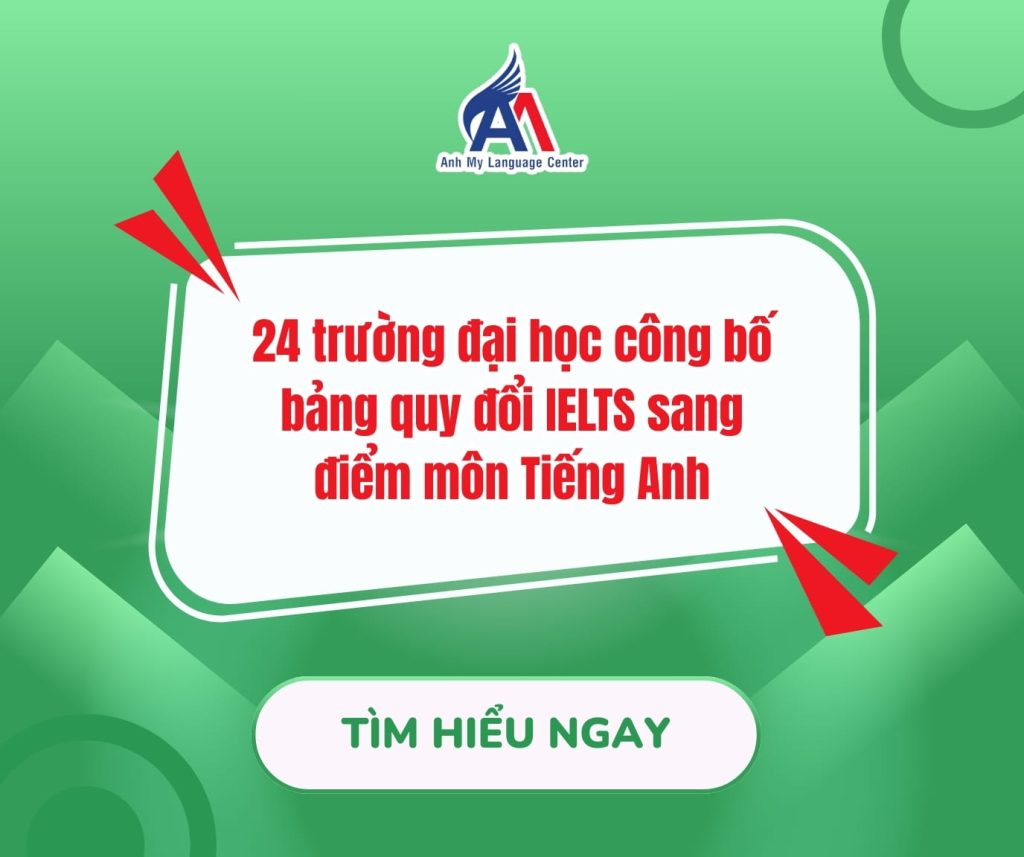 Hình 1: 24 trường đại học công bố mức quy đổi điểm IELTS sang môn Tiếng Anh