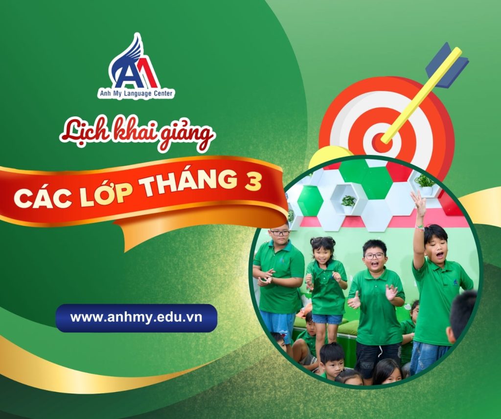 Hình 1: Lịch khai giảng các lớp tiếng Anh tháng 3 năm 2026