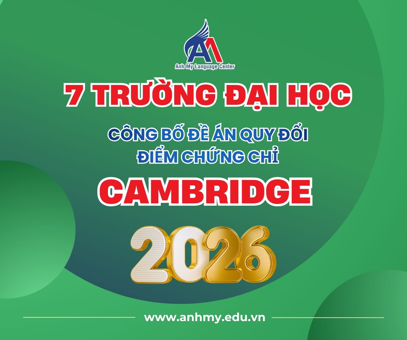 Hình 1: Chứng chỉ ngoại ngữ Cambridge chính thức được quy đổi điểm trong xét tuyển đại học.