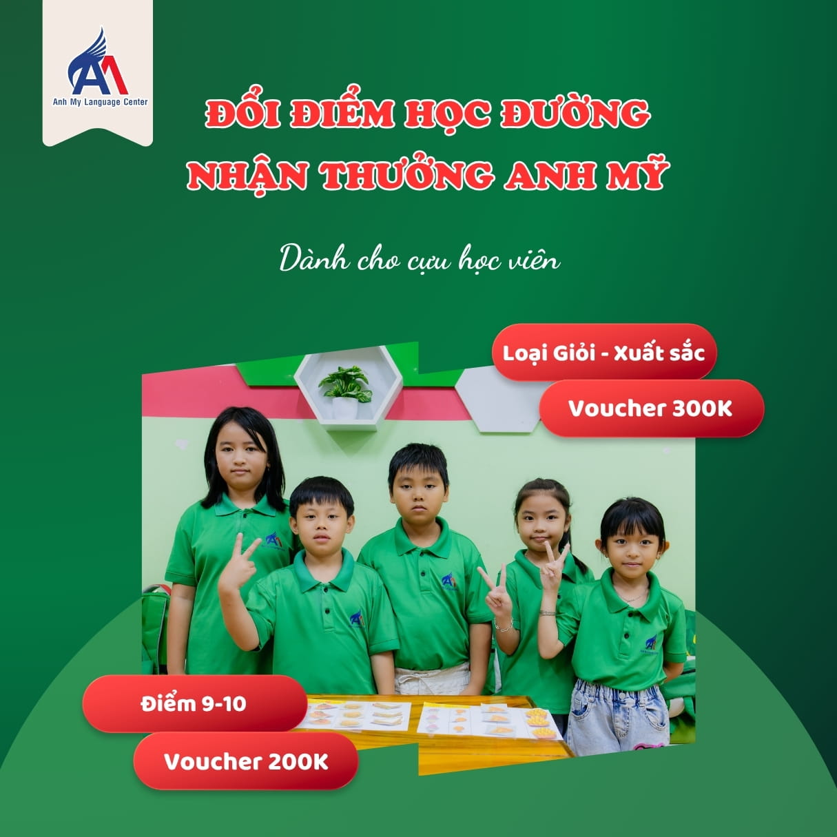 Đổi điểm học đường - Nhận thưởng Anh Mỹ