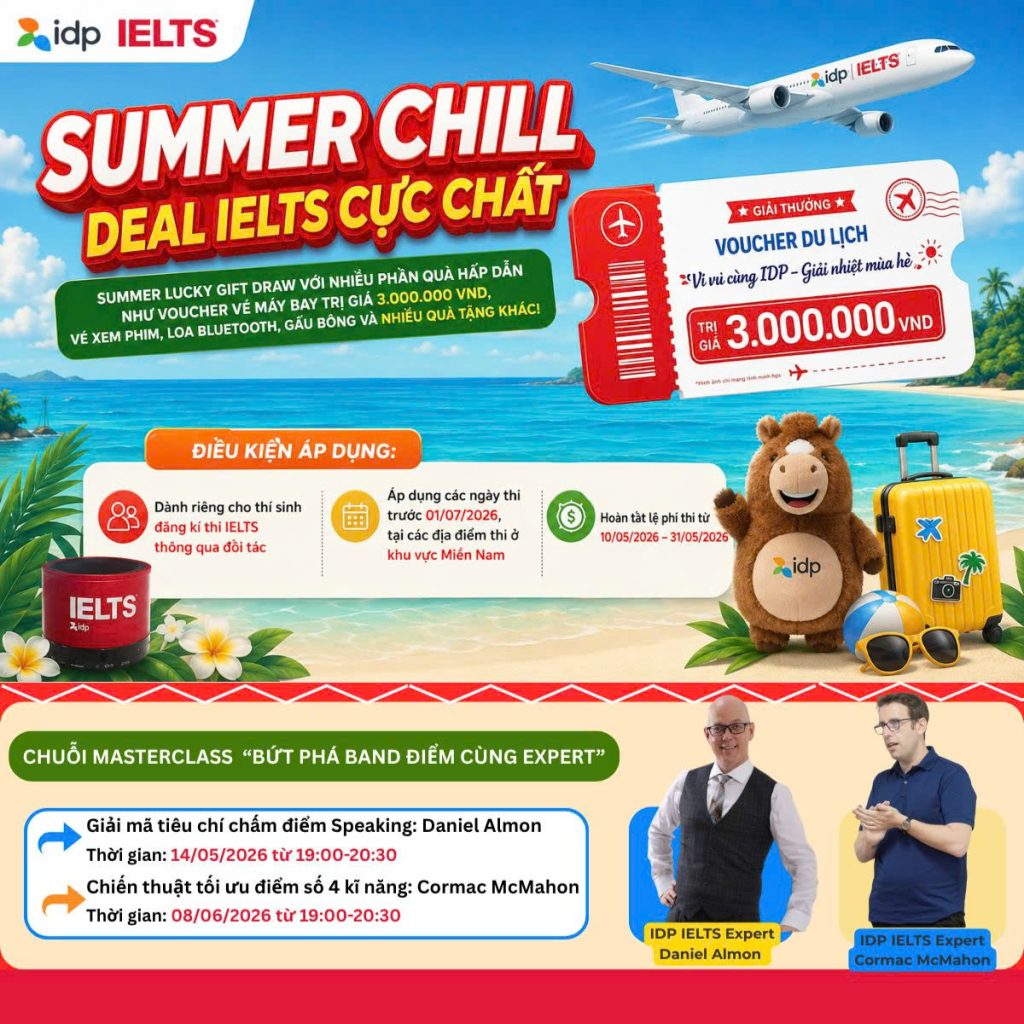 Đăng ký thi IELTS - Hè ngập tràn ưu đãi